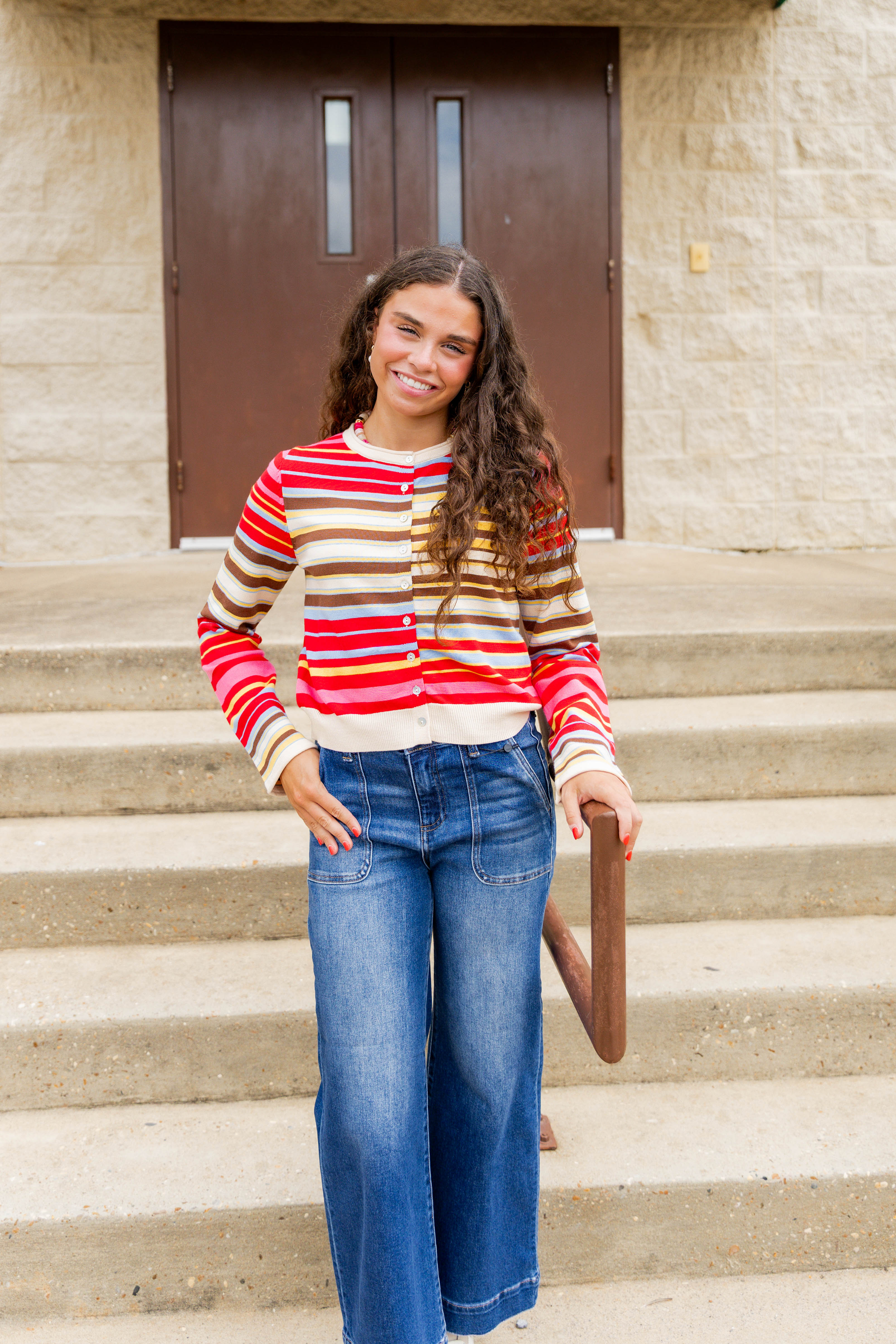 RED MULTI SWEATER
