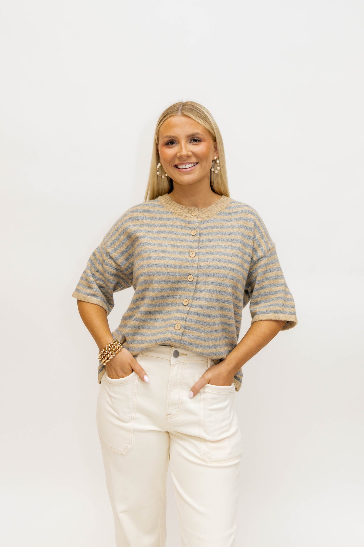 TAUPE & GREY SWEATER