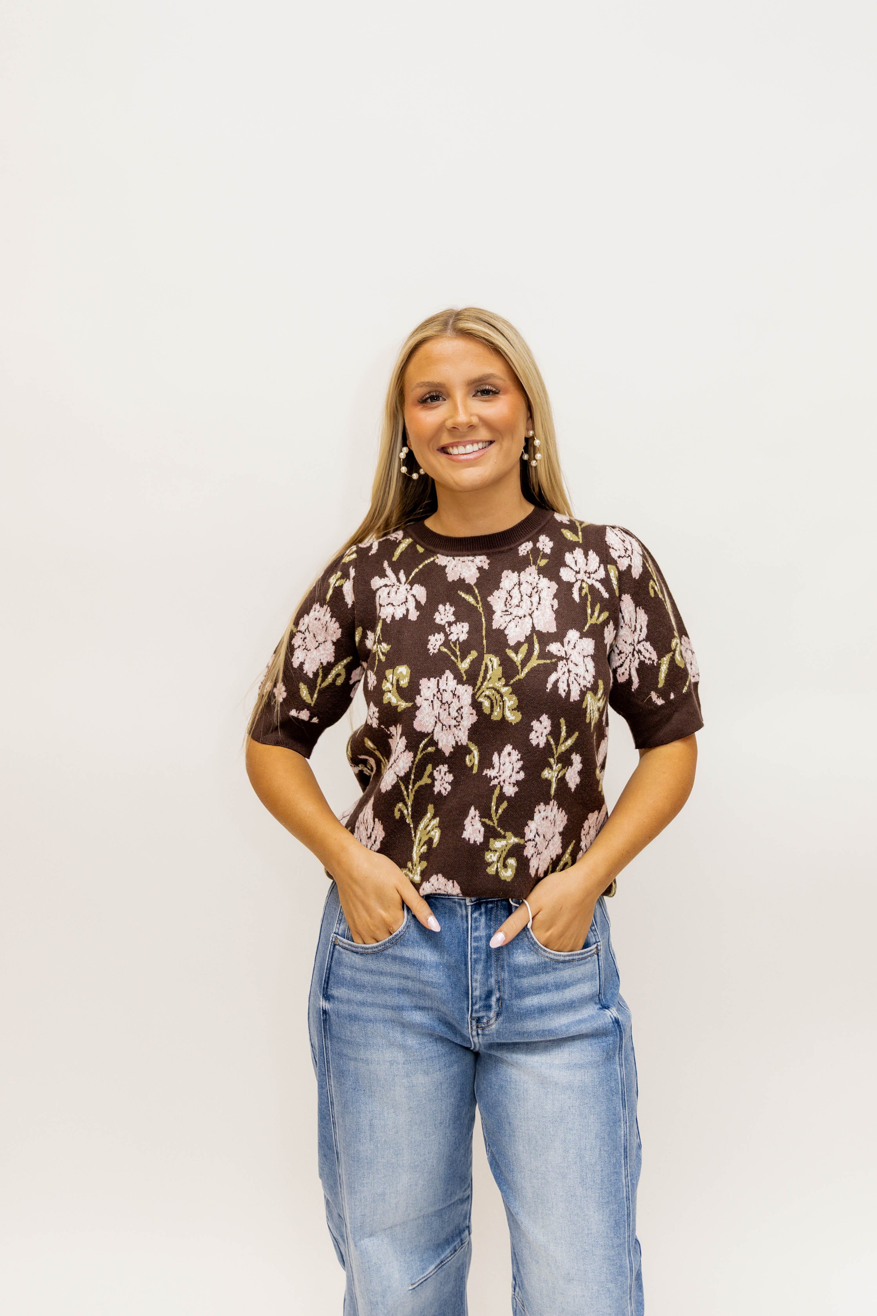 FLORAL JHACQUARD SWEATER
