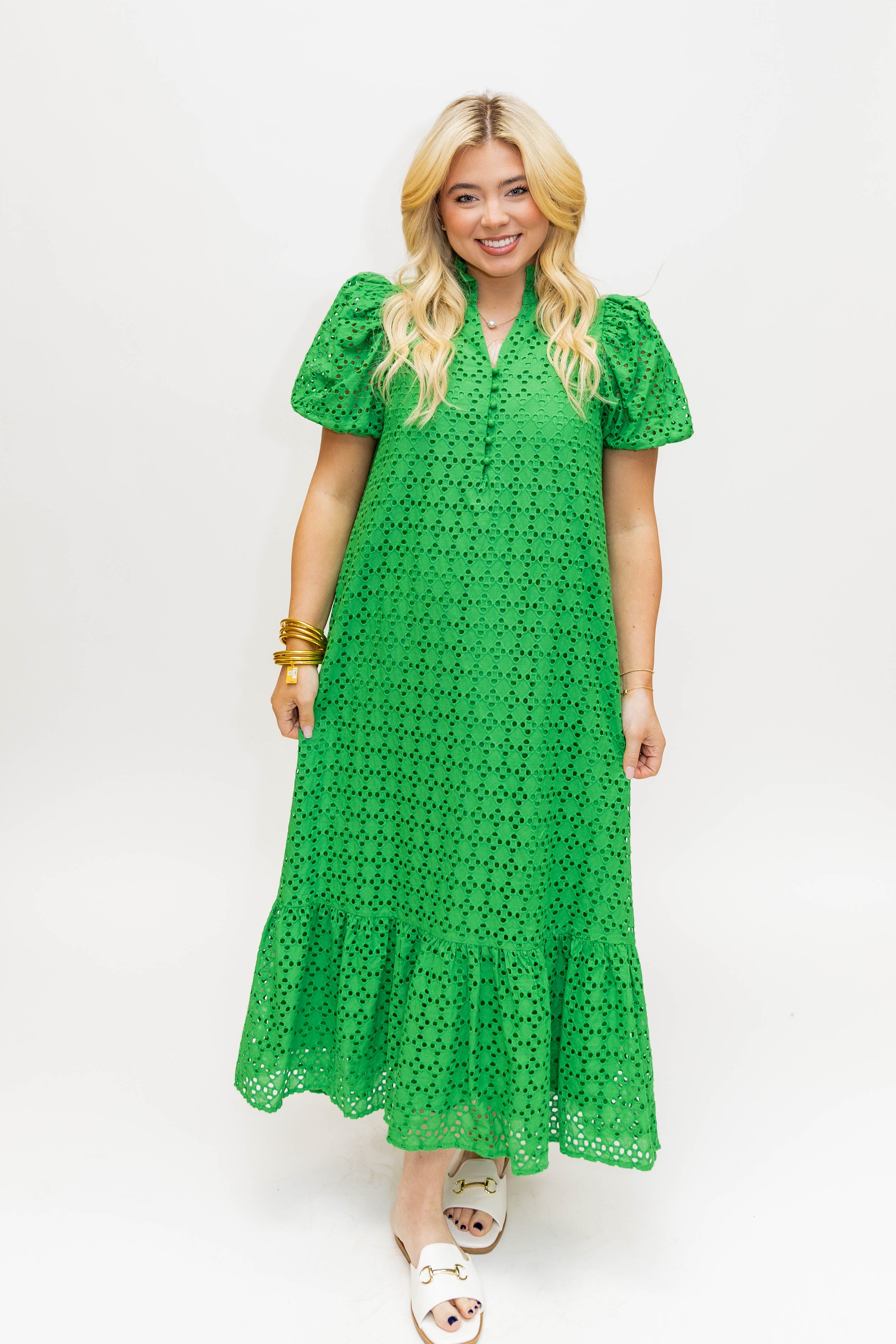 ANNA DRESS GREEN