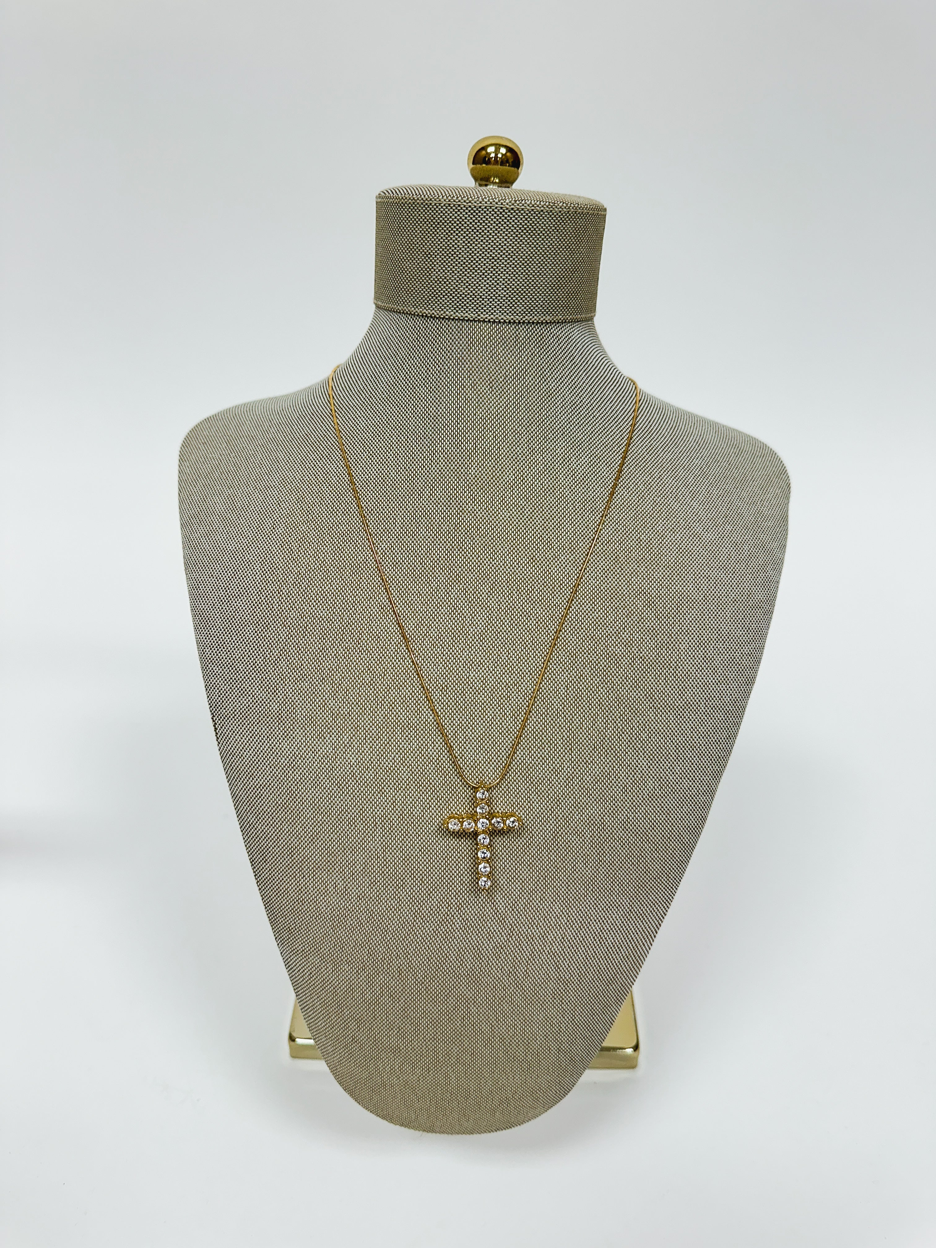 LARGE DIAMOND CROSS NECKLACE