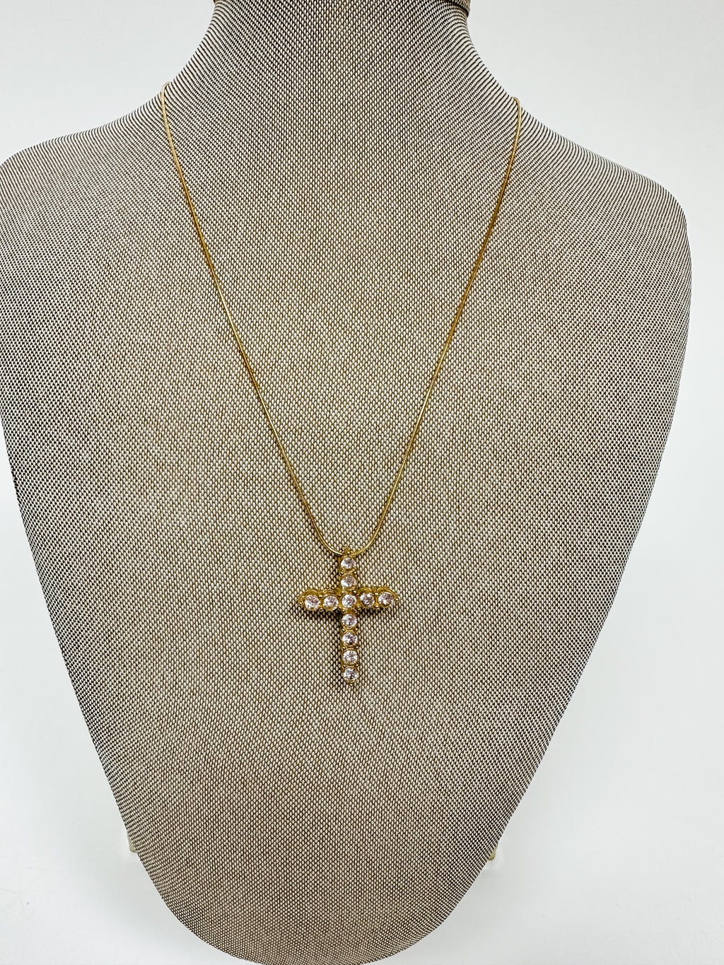 LARGE DIAMOND CROSS NECKLACE